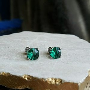 Chloe + Isabel Emerald post earrings